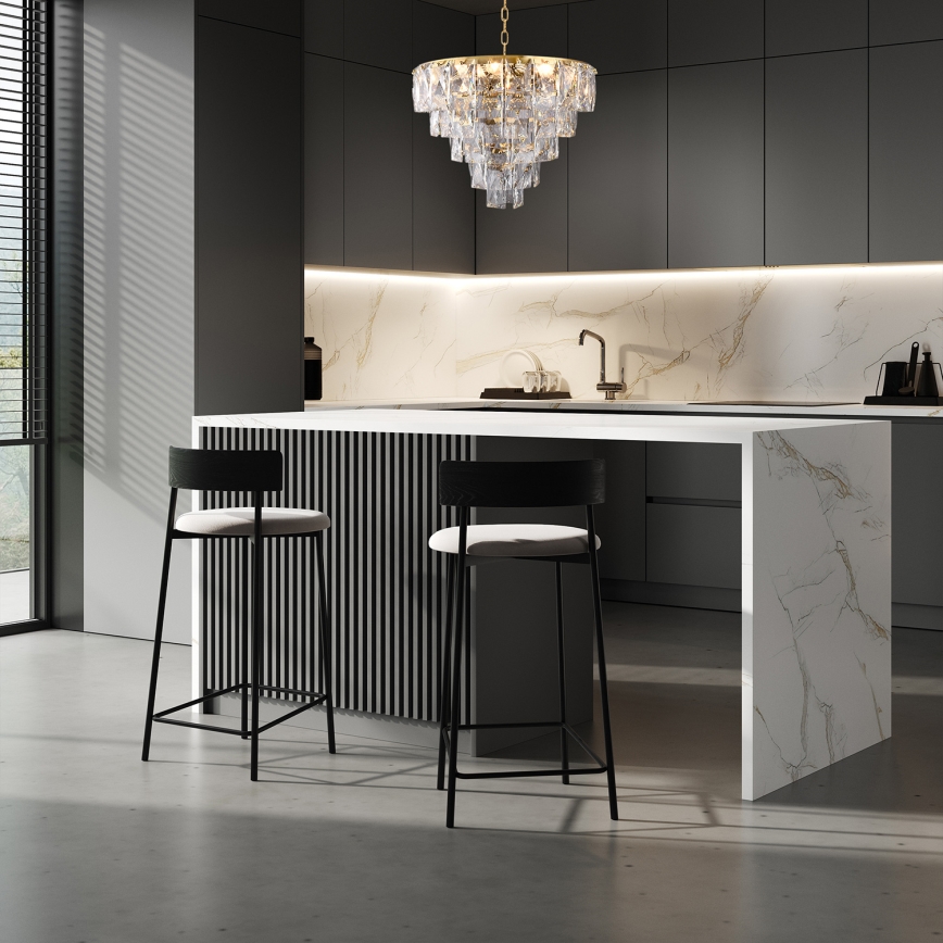 Kristalli-ketjukattokruunu CHELSEA 6xE14/40W/230V