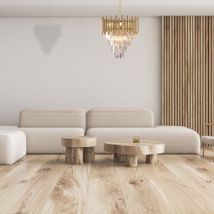 Kristallikattokruunu ketjussa MADISON 9xE14/40W/230V kulta