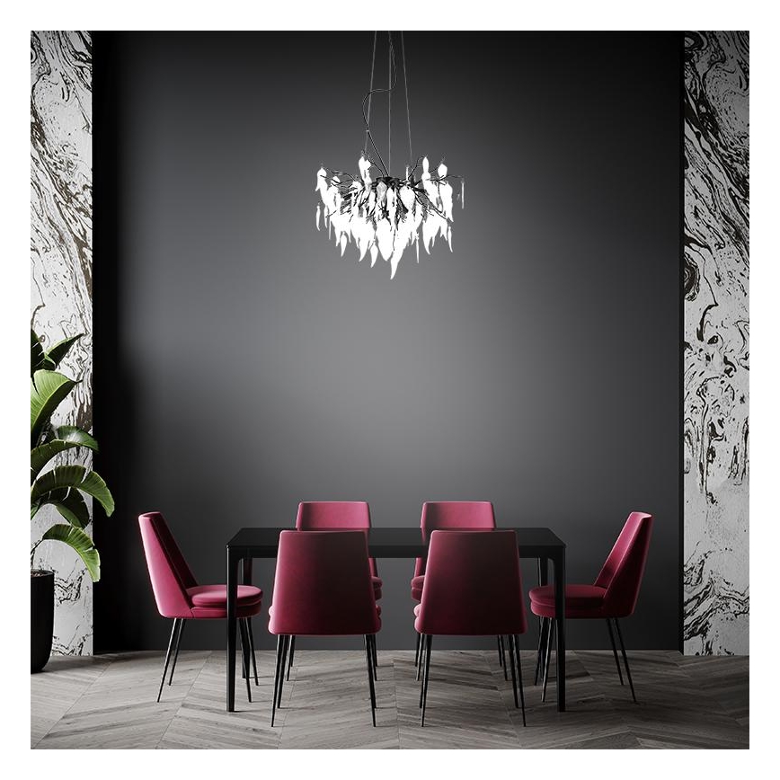 Kristallikruunu johdossa 10xG9/40W/230V musta