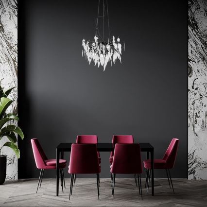 Kristallikruunu johdossa 10xG9/40W/230V musta