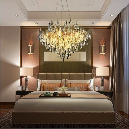 Kristallikruunu johdossa 11xG9/40W/230V kulta