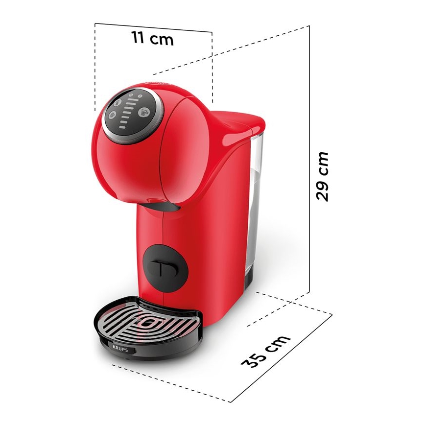 Krups - Kapseli kahvinkeitin NESCAFÉ DOLCE GUSTO GENIO S PLUS 1500W punainen