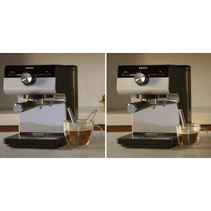 Krups - Lever kahvinkeitin kahdelle kupille AUTHENTIC 1450W/230V harmaa