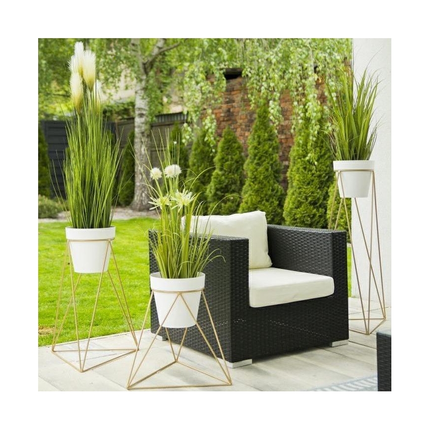 Kukkalaudan jalusta TRIANGL 40x45 cm kulta