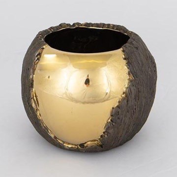 Kukkaruukku halkaisija 18,5 cm kulta/ruskea