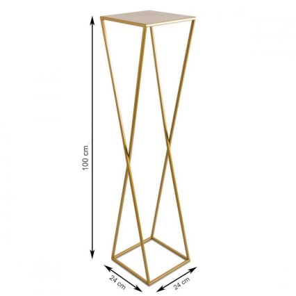 Kukkasteline 100x24 kultainen