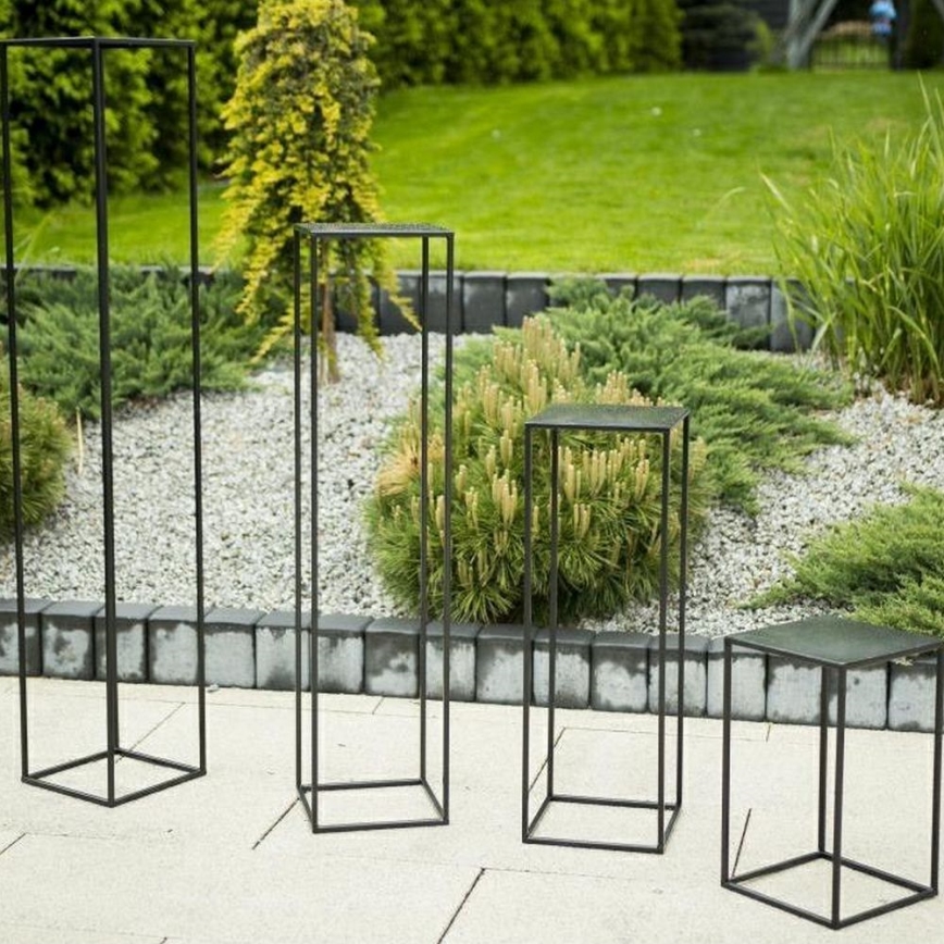 Kukkasteline 100x24 cm musta