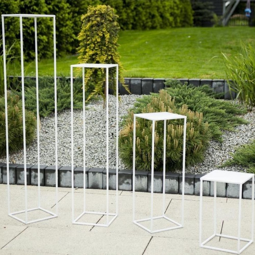 Kukkasteline 100x24 cm valkoinen