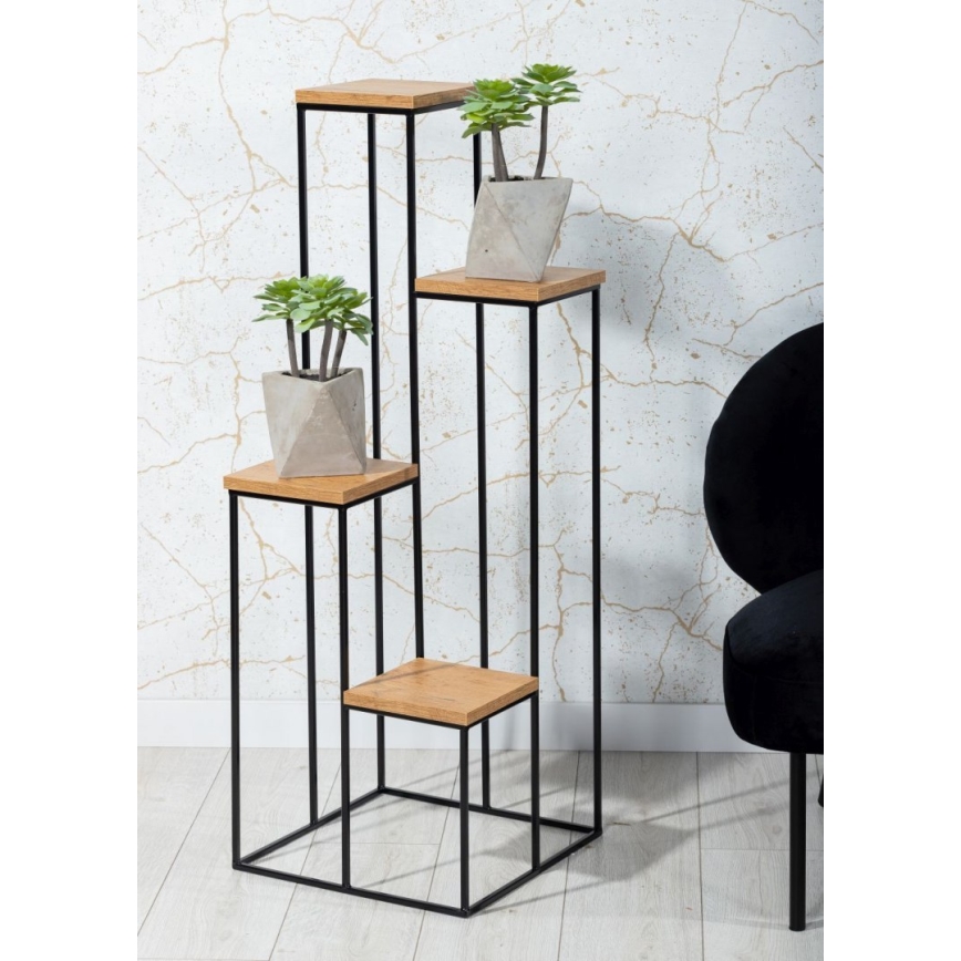 Kukkasteline 110x40 cm musta/ruskea