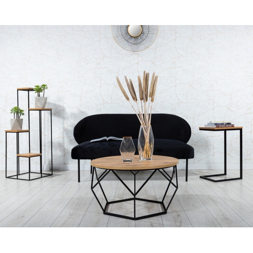 Kukkasteline 110x40 cm musta/ruskea