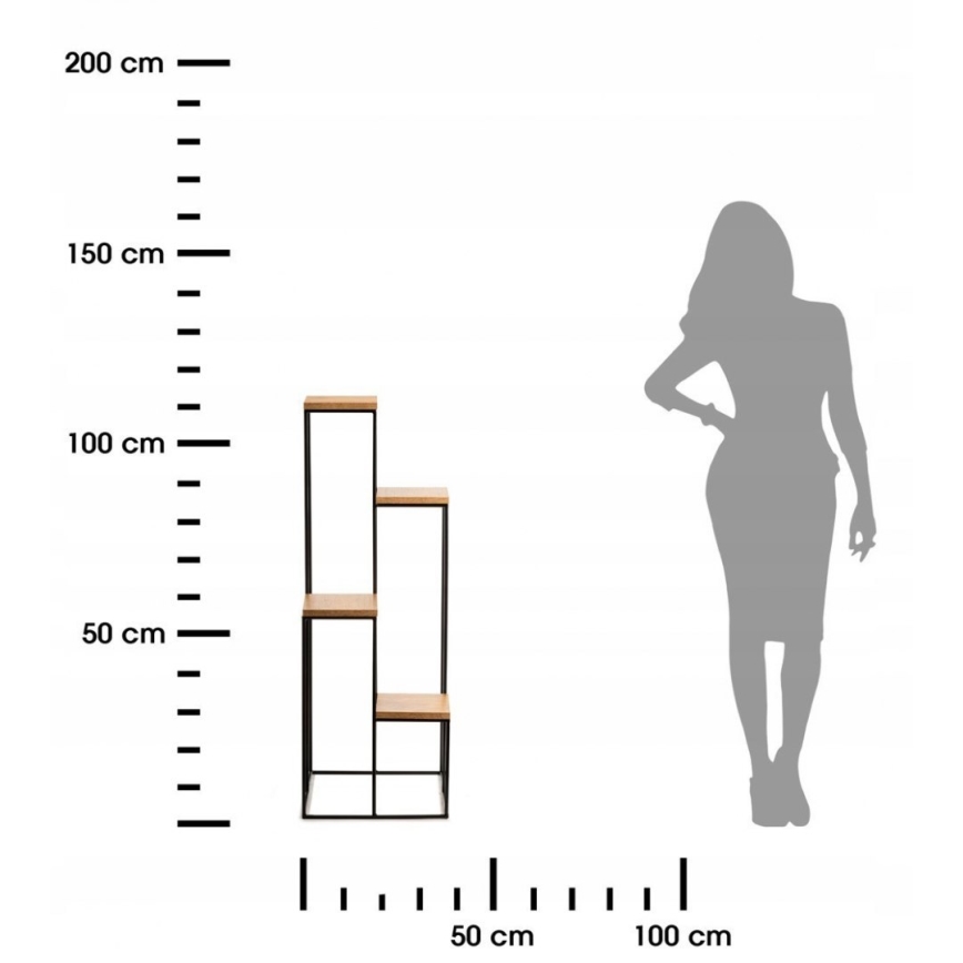Kukkasteline 110x40 cm musta/ruskea