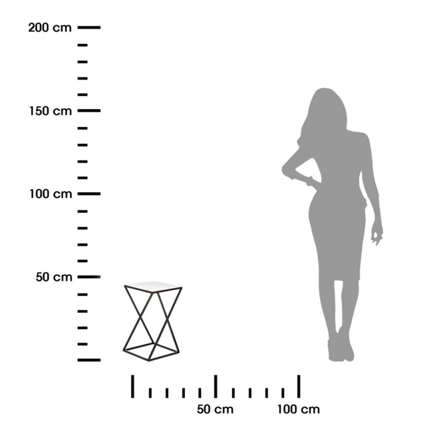 Kukkasteline 40x24 cm musta