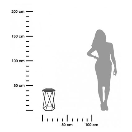 Kukkasteline 40x24 cm musta