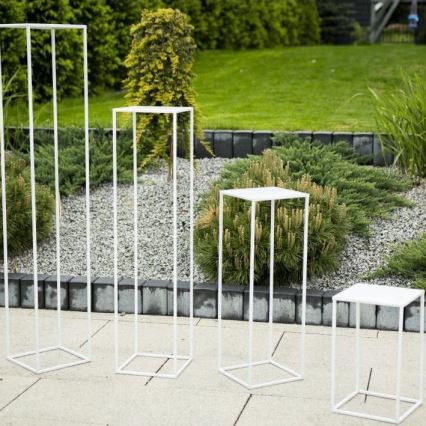 Kukkasteline 40x24 cm valkoinen