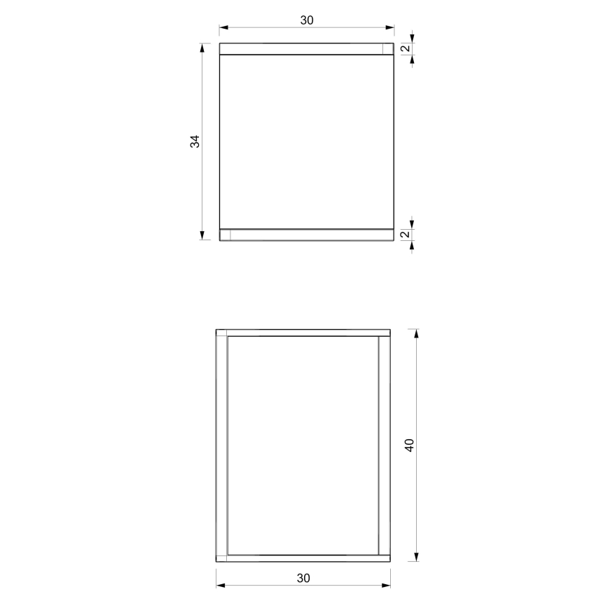 Kukkasteline 40x30x34 cm musta