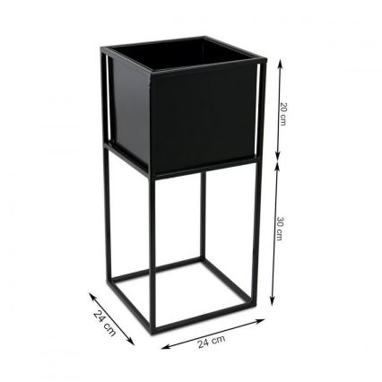 Kukkateline 50x24 cm musta