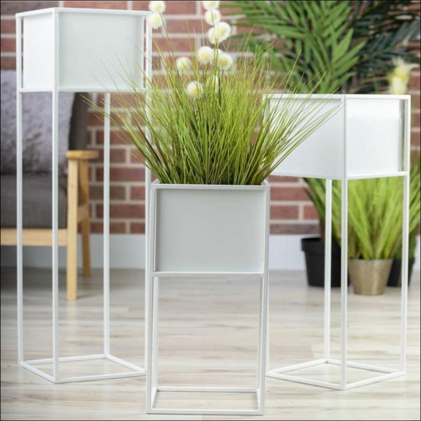 Kukkasteline 50x24 cm valkoinen