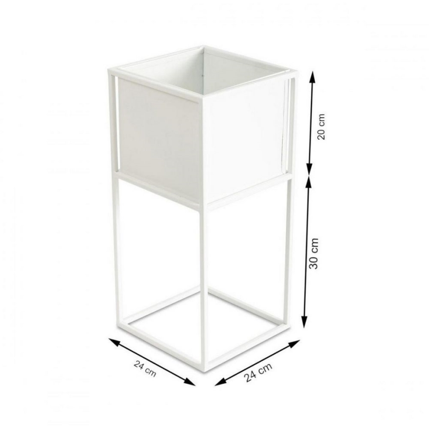 Kukkasteline 50x24 cm valkoinen