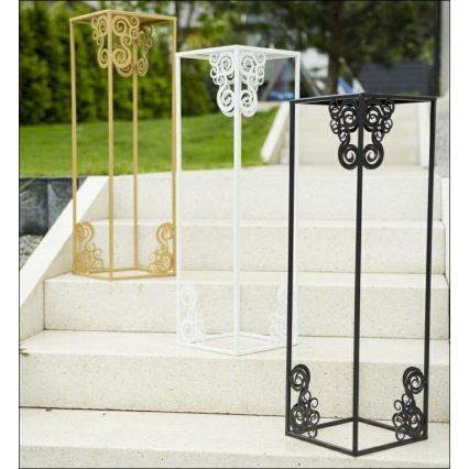 Kukkasteline 60x24 cm musta