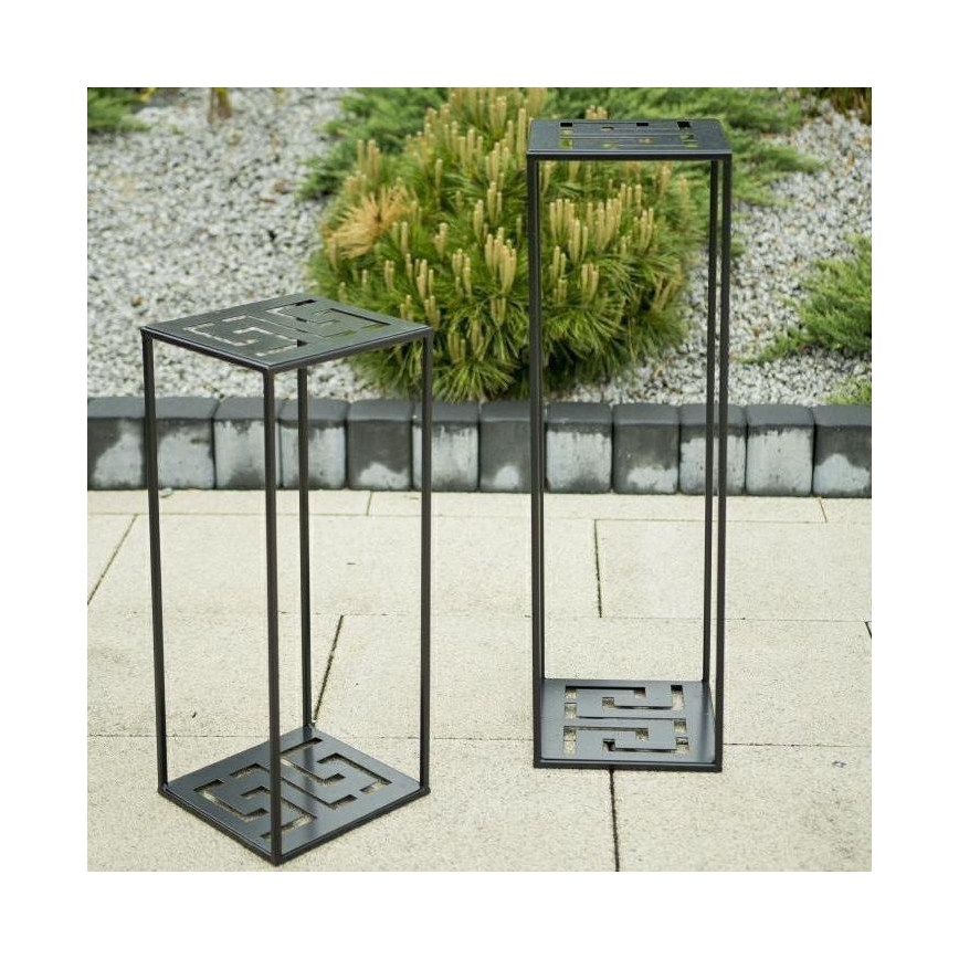 Kukkasteline 60x24 cm musta