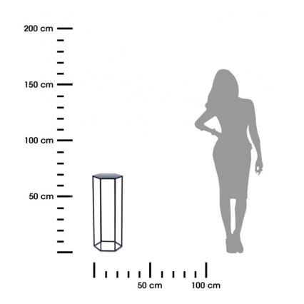 Kukkasteline 70x24 cm musta