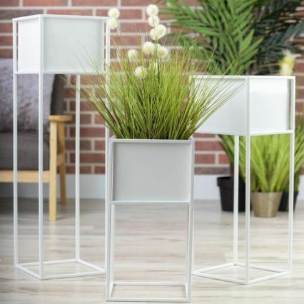 Kukkasteline 70x24 cm valkoinen