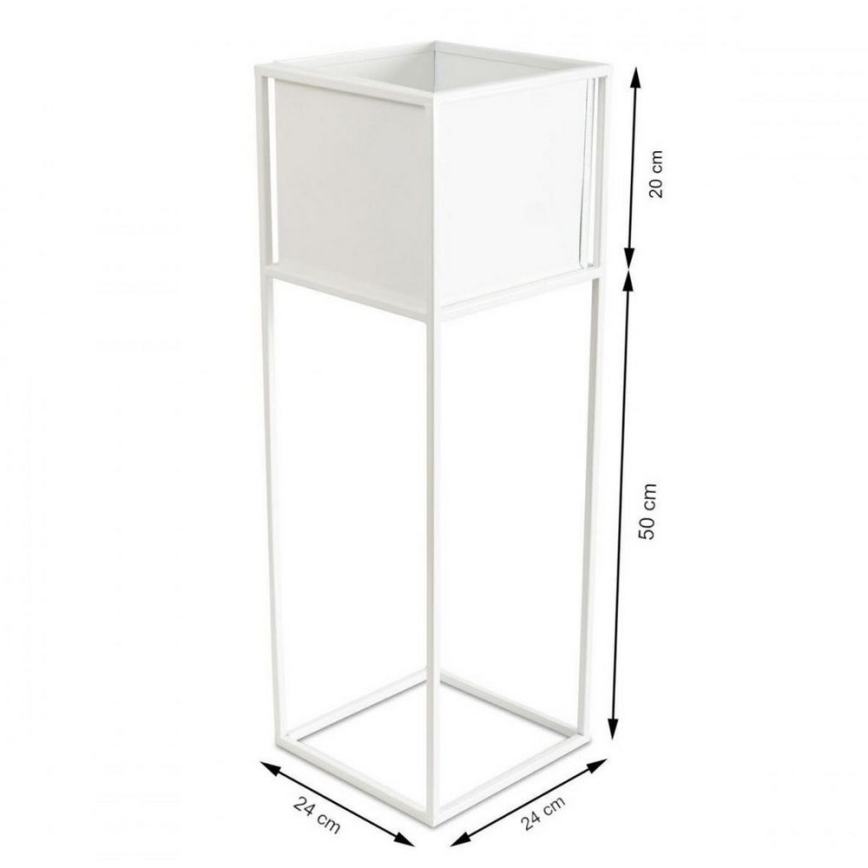 Kukkasteline 70x24 cm valkoinen