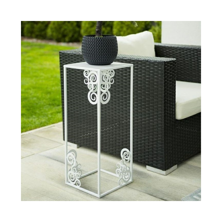 Kukkasteline 80x24 cm valkoinen