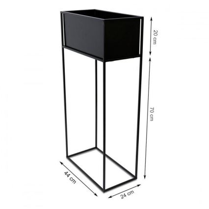 Kukkasteline 90x44 cm musta