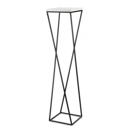 Kukkasteline LOFT 100x24 cm musta/valkoinen