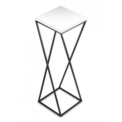 Kukkasteline LOFT 70x24 cm musta/valkoinen