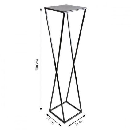 Kukkateline 100x24 musta