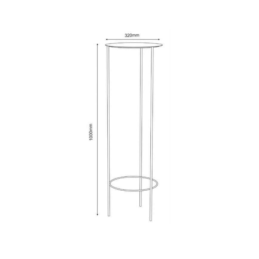 Kukkateline 100x32 cm musta