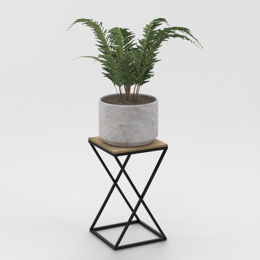 Kukkateline 40x24 cm musta