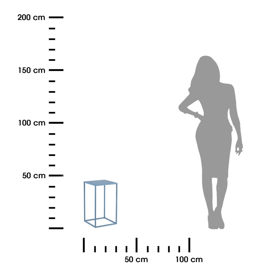 Kukkateline 40x24 cm sininen
