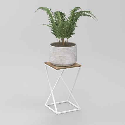 Kukkateline 40x24 cm valkoinen