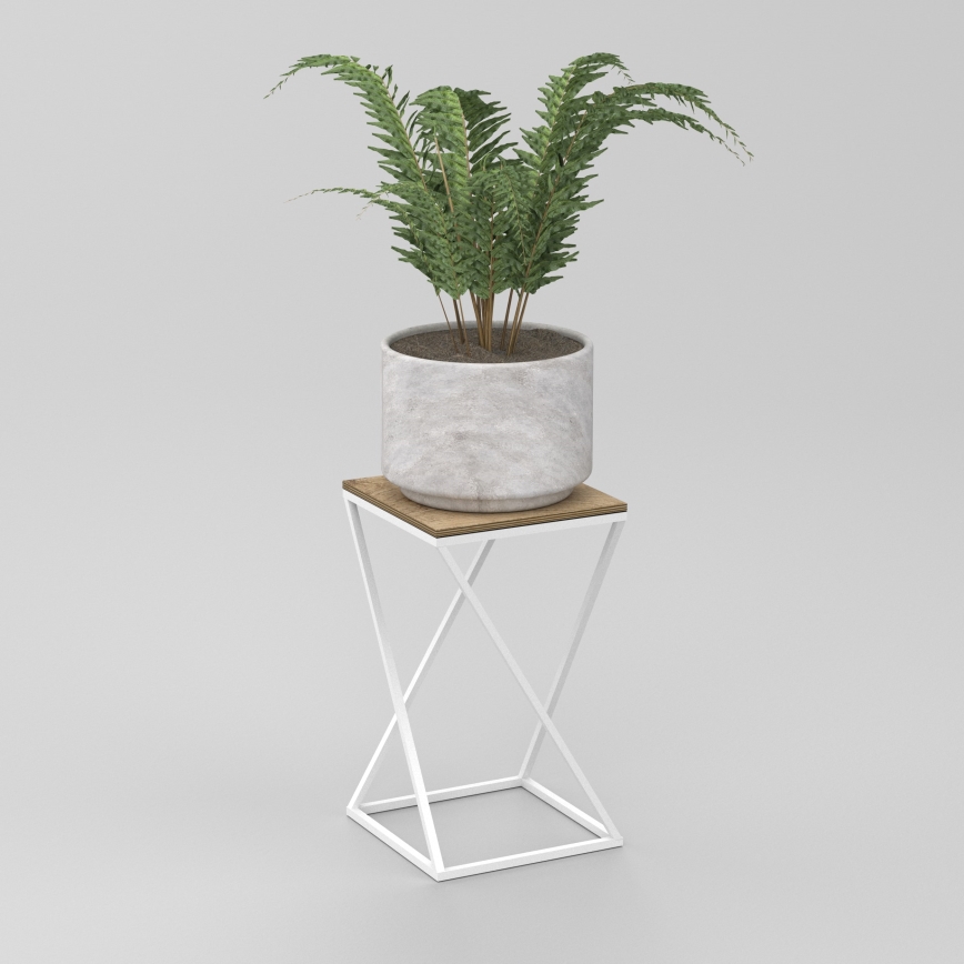 Kukkateline 40x24 cm valkoinen