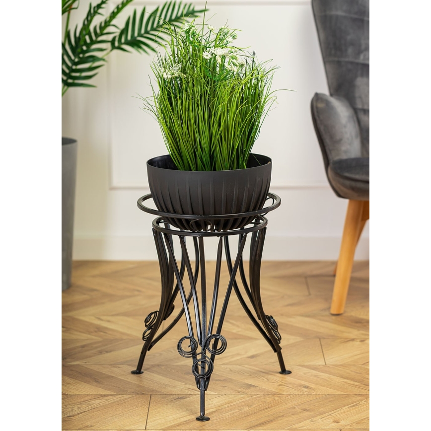 Kukkateline 47x43 cm musta