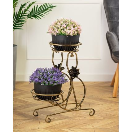 Kukkateline 64x54 cm kulta