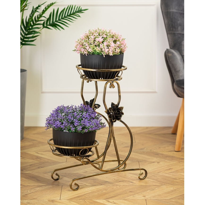 Kukkateline 64x54 cm kulta