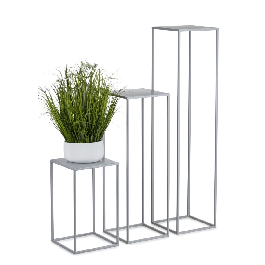 Kukkateline 70x24 cm harmaa