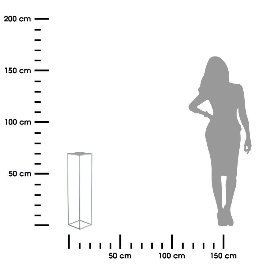 Kukkateline 70x24 cm harmaa