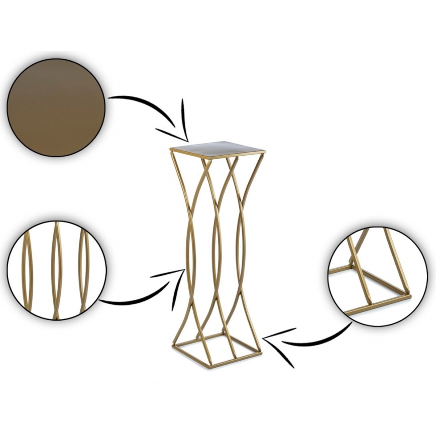 Kukkateline 75x23 cm kulta