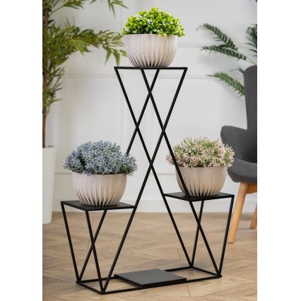 Kukkateline 95x78 cm musta