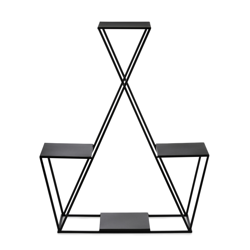 Kukkateline 95x78 cm musta