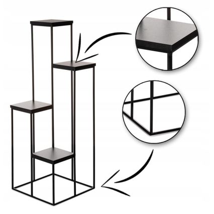 Kukkateline KASKADA 110x40 musta
