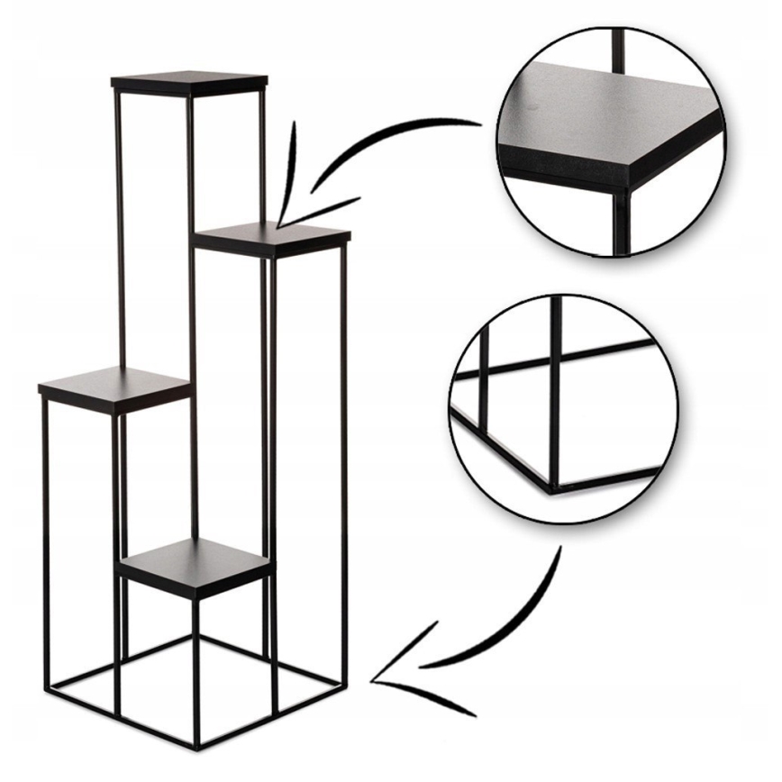 Kukkateline KASKADA 110x40 musta