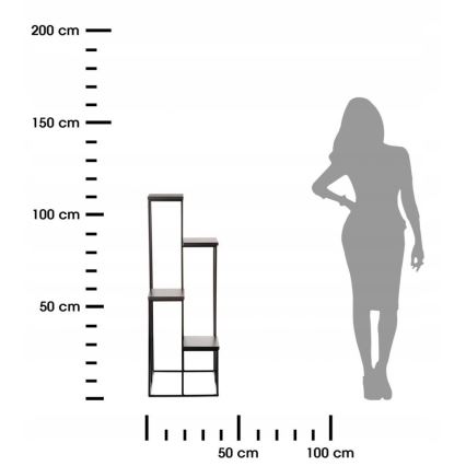 Kukkateline KASKADA 110x40 musta