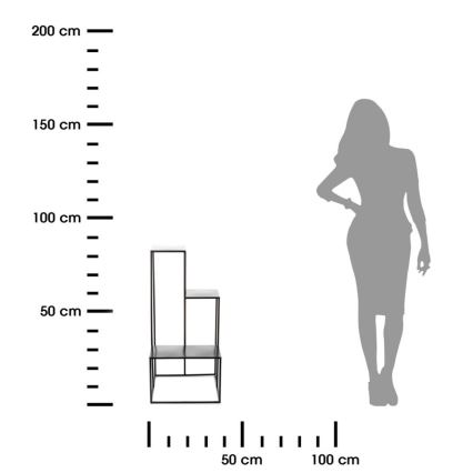 Kukkasteline KASKADA 85x40 cm musta