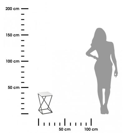 Kukkateline LOFT 40x24 cm musta/valkoinen